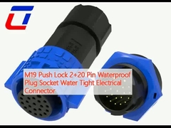 M19 Push Lock 2+20 Pin Waterproof Plug Socket Водостойкий электрический разъем