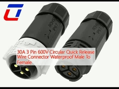 30А 3 пин 600В Круговой быстроразъединитель проволоки водонепроницаемый мужчина к женщине