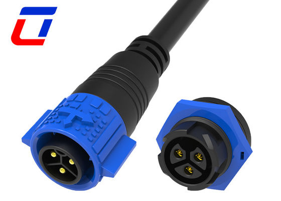 M19 LED 3 Pin Waterproof Connector Мужской кабель Женская панель Монтажный соединитель 20A