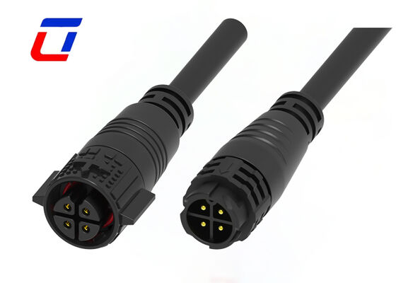 M19 15A 4 Pin Wire To Wire Connector IP67 Push Lock Наружные электросоединения