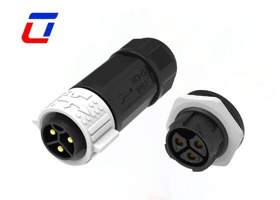 3 Pin Plug Socket Connector M25 50A Waterproof Power Connector For New Energy