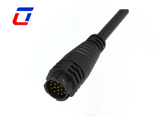 18-контактные разъемы провод-провод, CE M19, водонепроницаемые, латунные, позолоченные