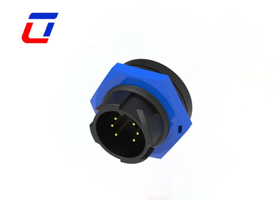 M19 6 Pin Connector Мужчина Женщина Найлоновая Водостойкая проволока к панельным соединителям