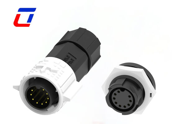 M19 9 Pin Waterproof Cord Connector Panel Mount Low Current Wire To Board Connector (Пиновый водонепроницаемый соединитель кабеля)