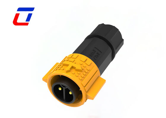 20A M19 2 Pin Bulkhead Power Connector Plastic IP67 Circular Quick Connectors