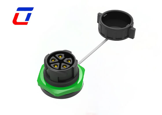 Круговые разъемы M25 с 5 контактами, степень защиты IP67, пластиковые штекерные и гнездовые разъемы, 50А