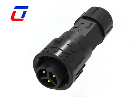 M16 3 Корневой водонепроницаемый кабельный разъединитель DC Quick Lock Brass Gold-Plated Power Connectors