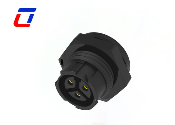 M16 3 Корневой водонепроницаемый кабельный разъединитель DC Quick Lock Brass Gold-Plated Power Connectors