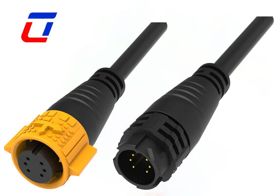 M19 Мужчина-женщина кабельные разъемы OEM 6 пин водонепроницаемый 300V разъем для передачи данных