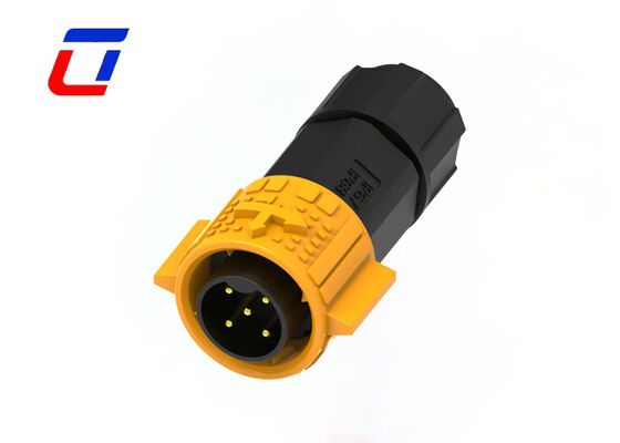 5 штифтов M19 Power Connector водонепроницаемый пластик PA66 20A Мужчина Женщина подталкивающий блокировщик