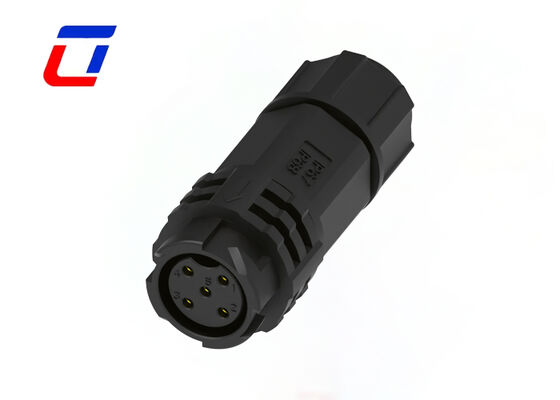 5 штифтов M19 Power Connector водонепроницаемый пластик PA66 20A Мужчина Женщина подталкивающий блокировщик