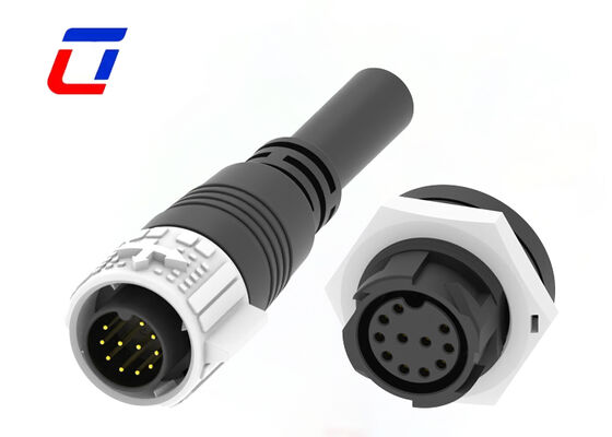 PA66 M19 11 Pin Panel Mount Circular Connector Quick Lock IP67 Сигнальные соединители водонепроницаемые