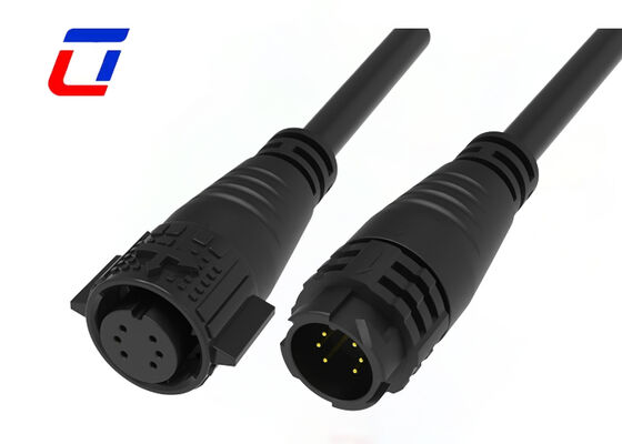 M19 6 Pin 10A Золотопокрытые проволочные разъемы PA66 водонепроницаемый соединитель данных