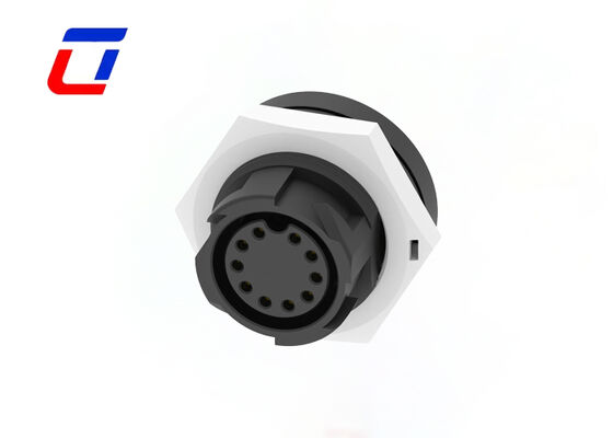 300V M19 10 Pin Waterproof Data Connector Push Locking Circular Male Female Connector
