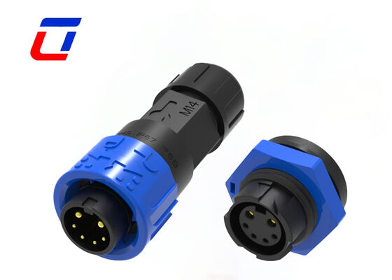 M16 2+4 Pin Пластиковый Круговой соединитель 300V Водонепроницаемые наружные соединители электрического сигнала