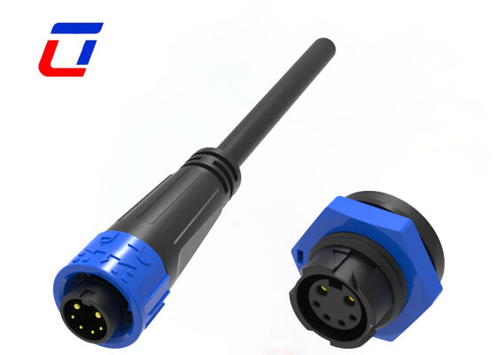 300V M16 2+4 Pin 20A разъемы для сигналов и питания с литым кабелем IP67
