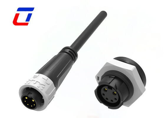 300V M16 2+4 Pin 20A разъемы для сигналов и питания с литым кабелем IP67