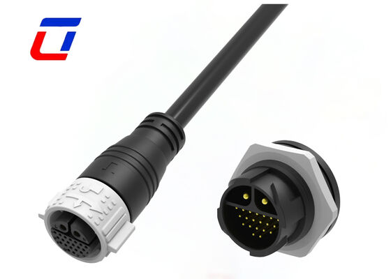 2+20-контактный разъем M25 20A+5A для питания и сигналов, многоконтактный водонепроницаемый разъем IP67
