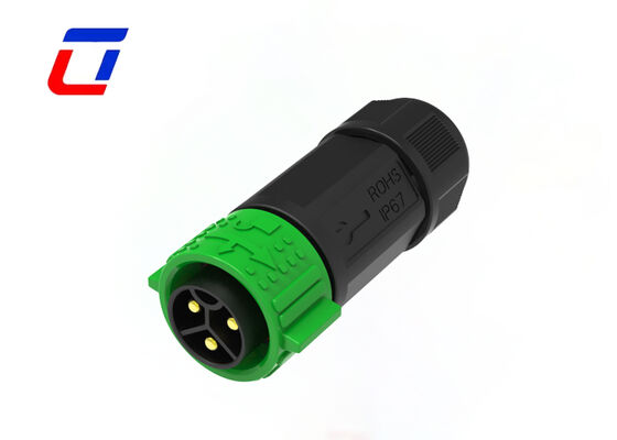 50A PA66 3-контактный водонепроницаемый круглый разъем M25 600V IP67 для быстрого подключения питания