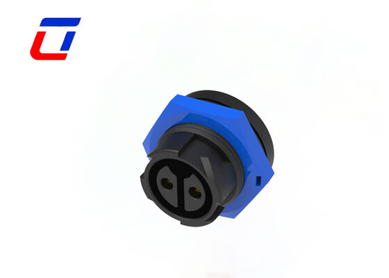 M19 20A Circular Waterproof Connector Push Lock 2 Pin Power Connector ODM Plug Socket