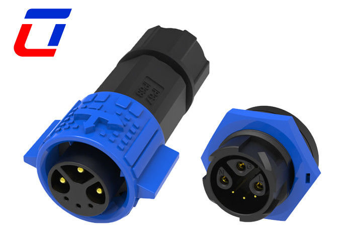 M19 Золотопокрытый наружный водонепроницаемый соединитель 3+3 Pin UL IP Cable Connectors