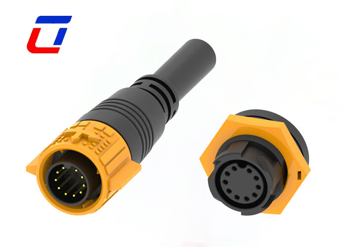 10 штифтов быстрого выпуска M19 IP67 Низкое напряжение 60В Круговое проволочное соединительное устройство