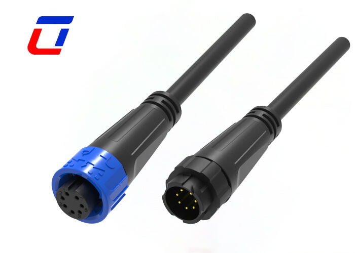 7 Phase Cable Connector Male To Female M16 Waterproof Quick Lock Connector
