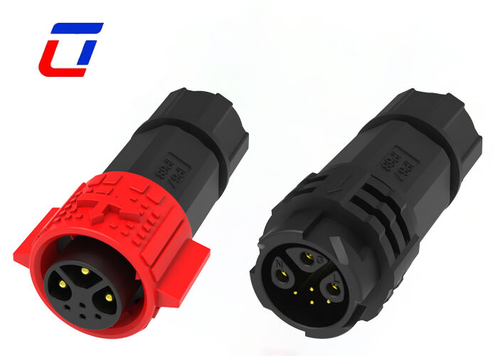 M19 Круглый разъединитель Типы 3+4 Pin Водостойкие пластиковые PA66 Power Data Connectors