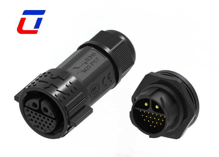 M25 2+20 Кабельный соединитель полюса быстрый выход IP67 Солнечный провод к панельным соединителям