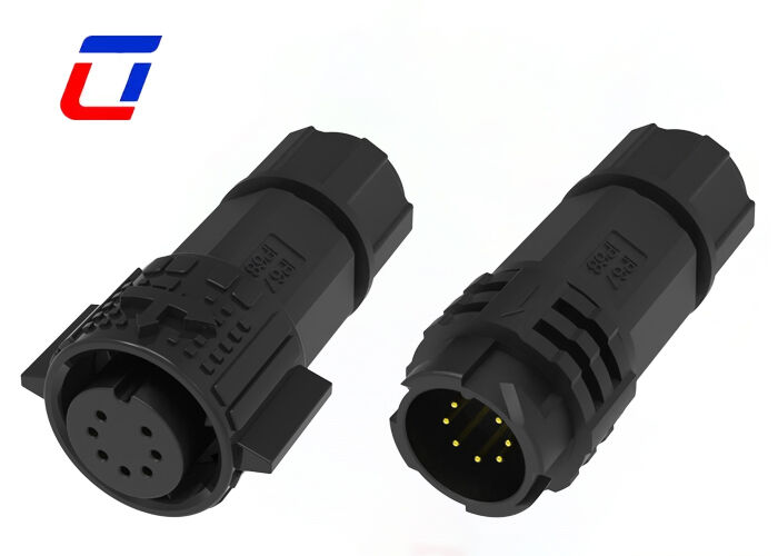 CE сертифицированные M19 300V подключатели для наружного освещения Круговое 7 пин водонепроницаемое соединитель