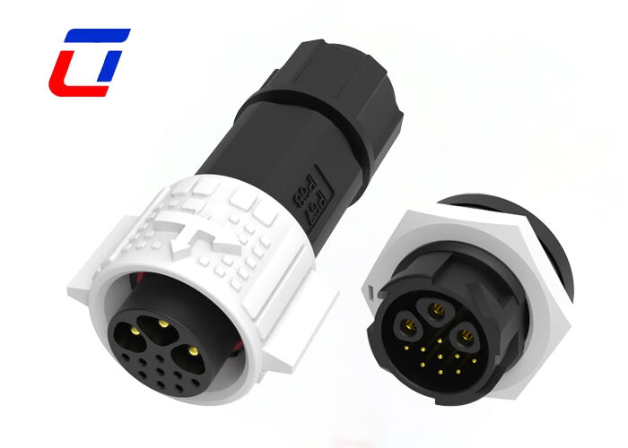 PA66 M19 3+9 Коннекторы для сигналов и питания IP67 Круговая панель