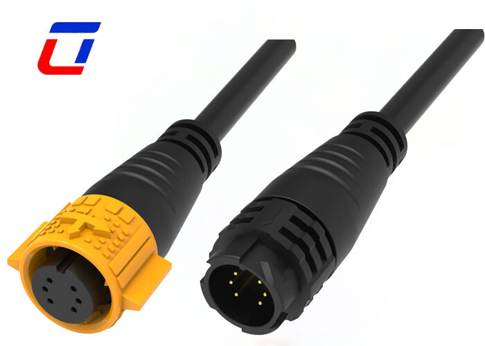 M19 Мужчина-женщина кабельные разъемы OEM 6 пин водонепроницаемый 300V разъем для передачи данных