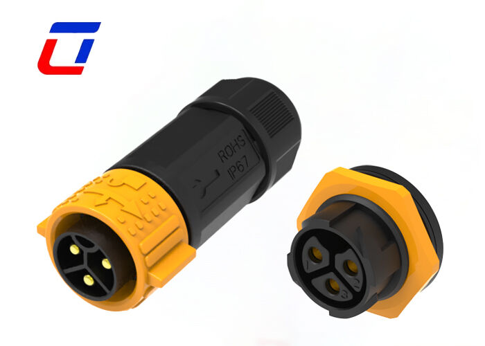 M25 3 Pin 50A Wire To Board Power Connector IP67 Быстрый замок Внешний водонепроницаемый соединитель