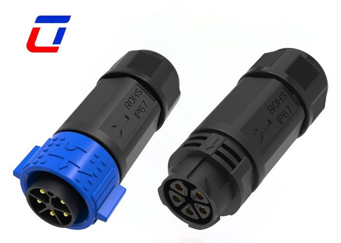 20A M25 5 Pin Quick Lock Electrical Connectors  IP67 Male Female Wire Waterproof Connectors