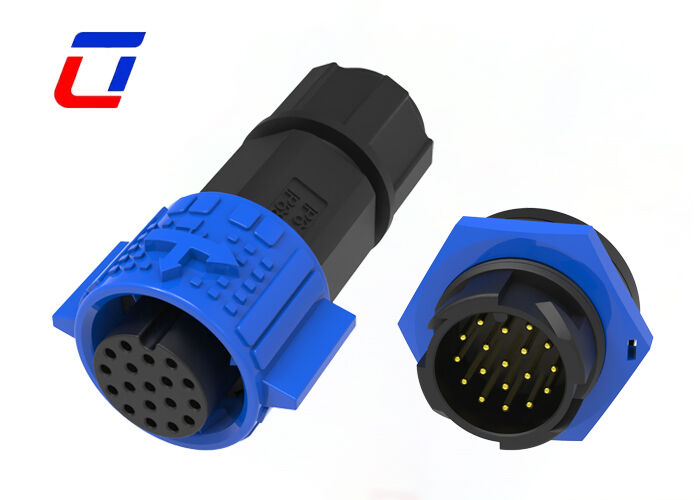 PA66 M19 18 Pin Data Connector Outdoor Waterproof Connector 5A ODM Quick Lock