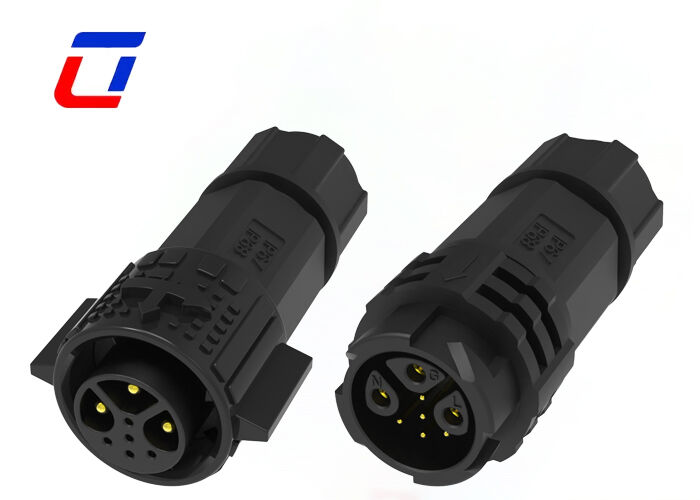 20A Пластиковые круглые разъемы M19 3+5 Pin ODM IP67 Водонепроницаемый разъем питания и данных 300V