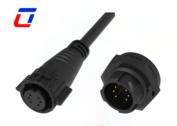 Низкий ток 10A быстроразрядное проволочное соединение M19 6 Pin Data 300V водонепроницаемое соединение
