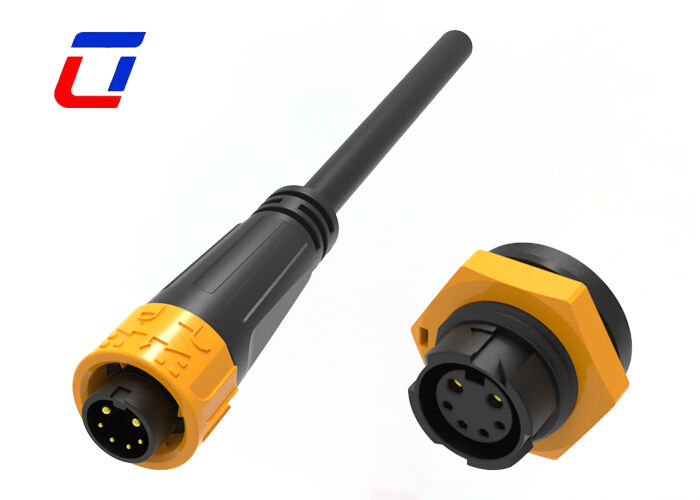 300V M16 2+4 Pin 20A разъемы для сигналов и питания с литым кабелем IP67