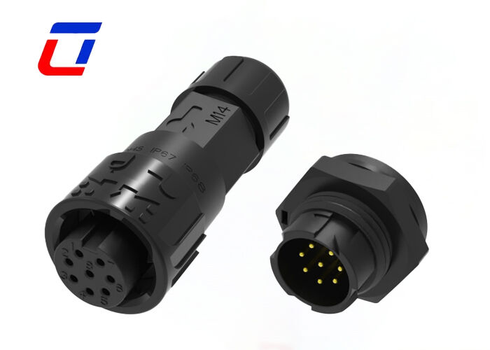 5A M16 8 Pin Low Voltage LED Connectors IP67 Quick Lock Plug Socket For Data