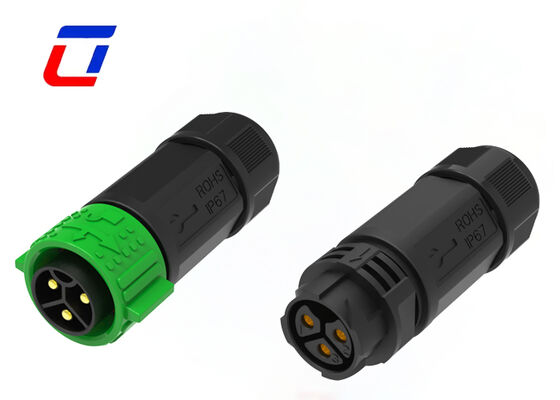 50A PA66 3-контактный водонепроницаемый круглый разъем M25 600V IP67 для быстрого подключения питания